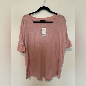 NWT Suzanne Betro Soft Pink Short Sleeve Top